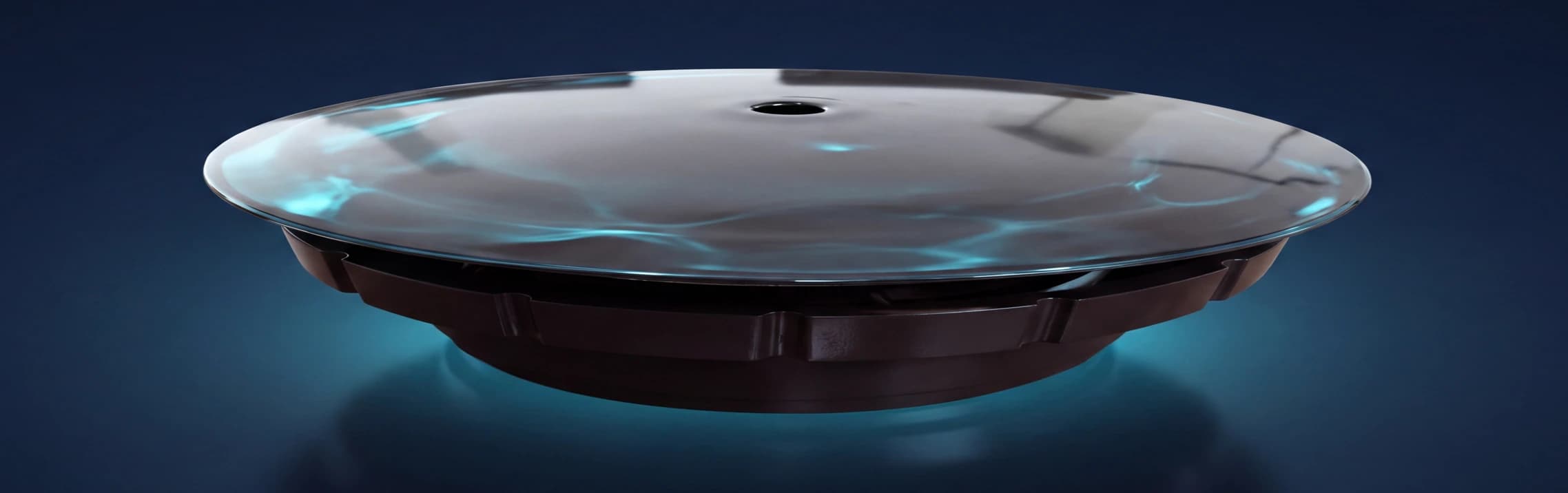 HydroPro valve centred against a calm dark blue water-lit background