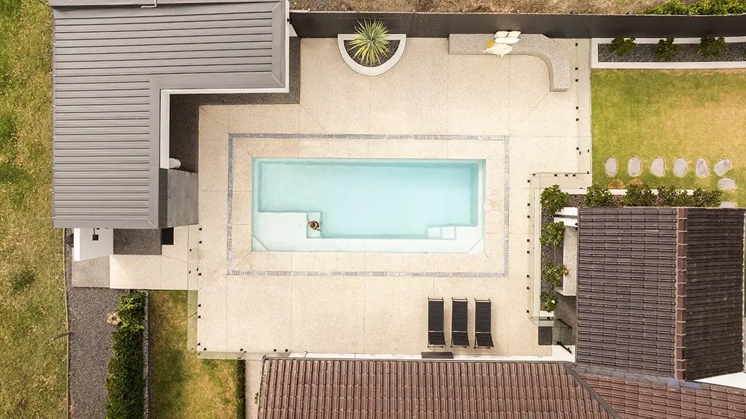 Completed lap pool and outdoor living area in Narre Warren North
