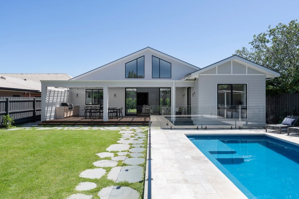 Fibreglass pool, lawn and renovated home in Carnegie